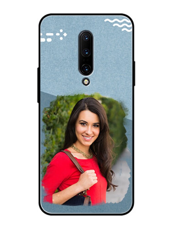 Custom OnePlus 7 Pro Custom Glass Mobile Case  - Grunge Line Art Design