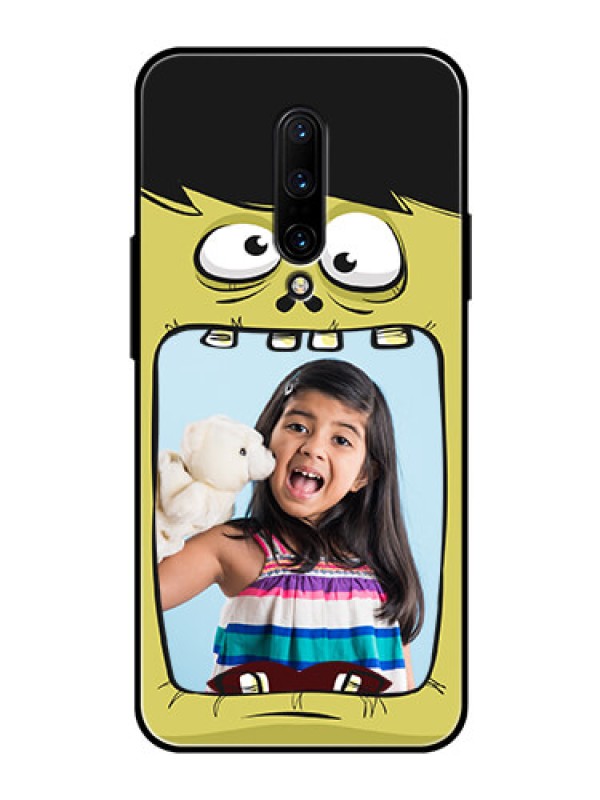 Custom OnePlus 7 Pro Personalized Glass Phone Case  - Cartoon monster back case Design