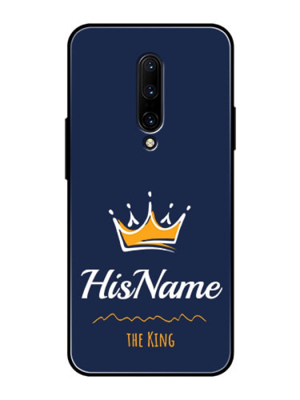 Custom Oneplus 7 Pro Glass Phone Case King with Name