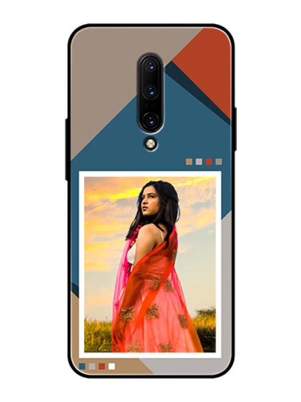 Custom OnePlus 7 Pro Personalized Glass Phone Case - Retro color pallet Design