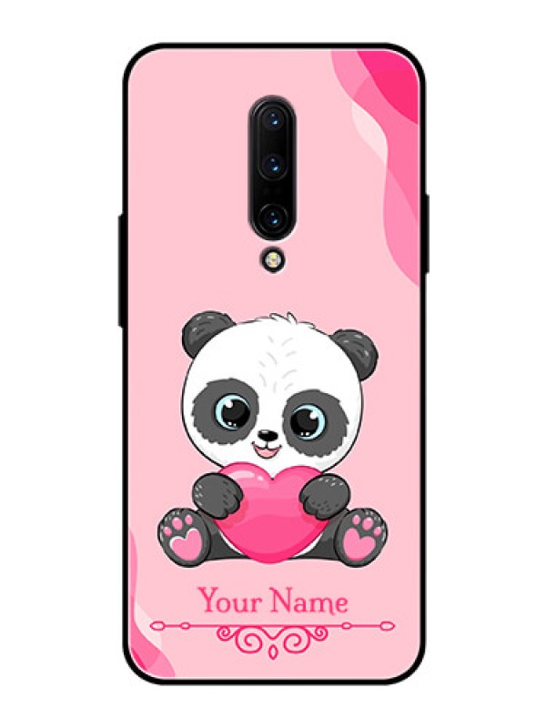 Custom OnePlus 7 Pro Custom Glass Mobile Case - Cute Panda Design