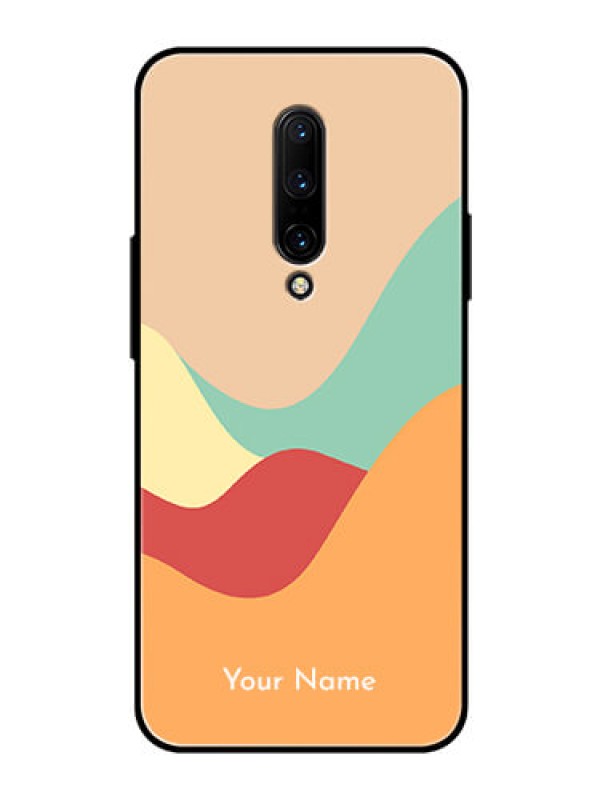 Custom OnePlus 7 Pro Personalized Glass Phone Case - Ocean Waves Multi-colour Design