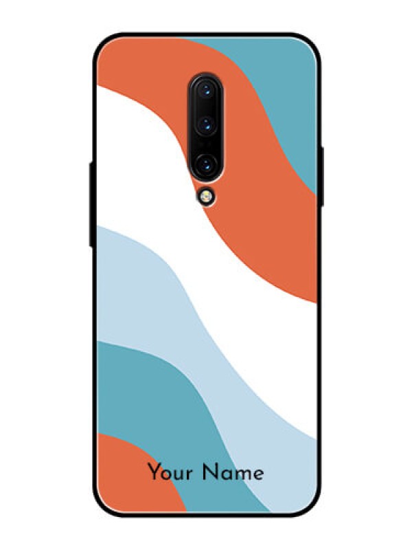 Custom OnePlus 7 Pro Custom Glass Mobile Case - coloured Waves Design