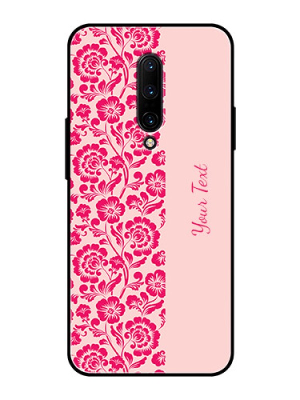 Custom OnePlus 7 Pro Custom Glass Phone Case - Attractive Floral Pattern Design