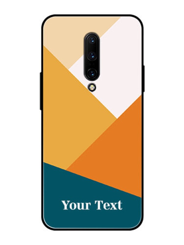 Custom OnePlus 7 Pro Personalized Glass Phone Case - Stacked Multi-colour Design