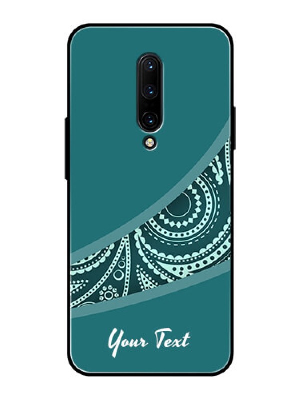 Custom OnePlus 7 Pro Photo Printing on Glass Case - semi visible floral Design