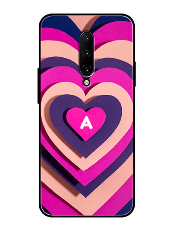 Custom OnePlus 7 Pro Custom Glass Mobile Case - Cute Heart Pattern Design