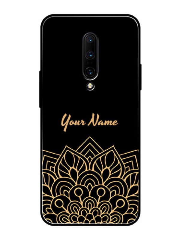Custom OnePlus 7 Pro Custom Glass Phone Case - Golden mandala Design