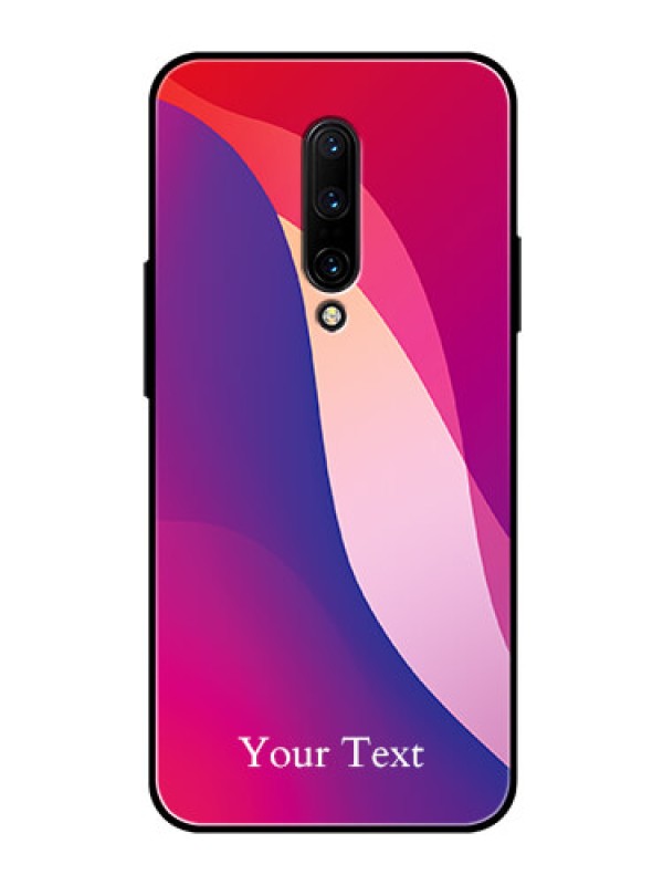 Custom OnePlus 7 Pro Personalized Glass Phone Case - Digital abstract Overlap Design