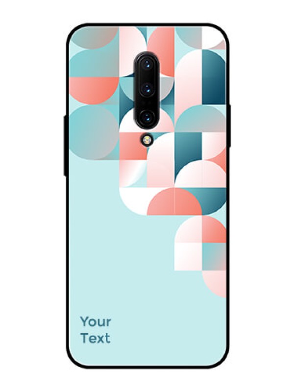 Custom OnePlus 7 Pro Custom Glass Phone Case - Stylish Semi-circle Pattern Design