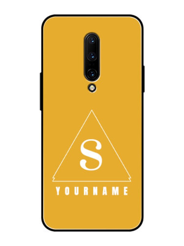 Custom OnePlus 7 Pro Personalized Glass Phone Case - simple triangle Design