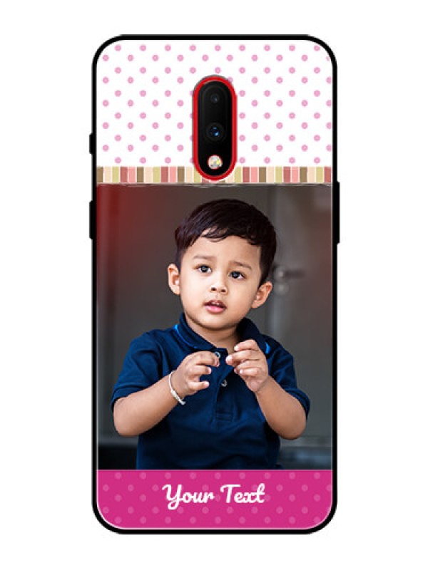 Custom OnePlus 7 Photo Printing on Glass Case  - Cute Girls Cover Design