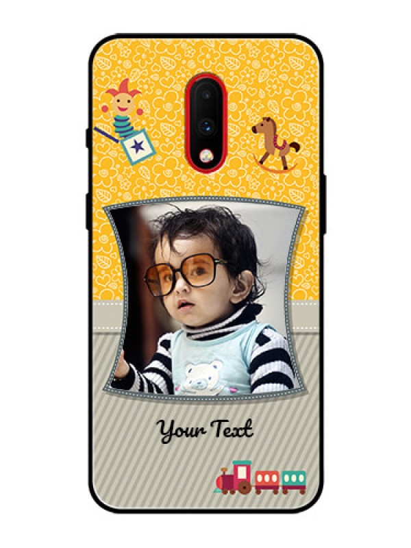 Custom OnePlus 7 Personalized Glass Phone Case  - Baby Picture Upload Design