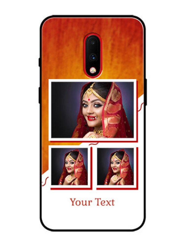 Custom OnePlus 7 Custom Glass Phone Case  - Wedding Memories Design  
