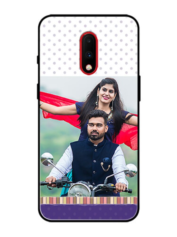 Custom OnePlus 7 Photo Printing on Glass Case  - Cute Family Design