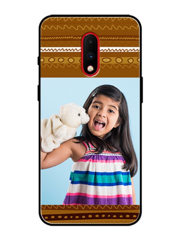 Custom OnePlus 7 Custom Glass Phone Case  - Friends Picture Upload Design 