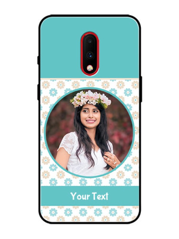 Custom OnePlus 7 Custom Glass Mobile Case  - Beautiful Flowers Design