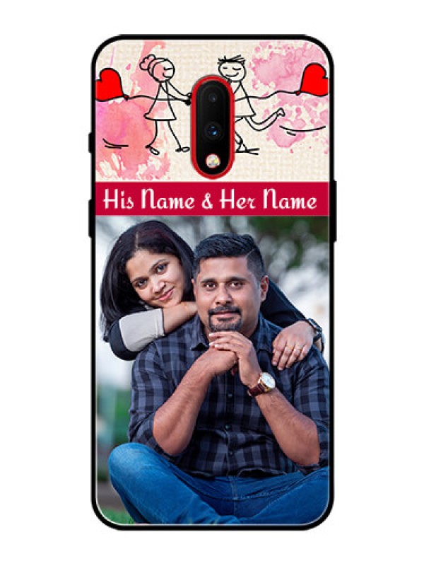 Custom OnePlus 7 Photo Printing on Glass Case  - You and Me Case Design