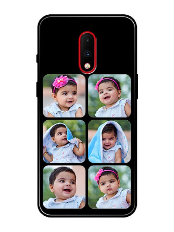 Custom OnePlus 7 Photo Printing on Glass Case  - Multiple Pictures Design