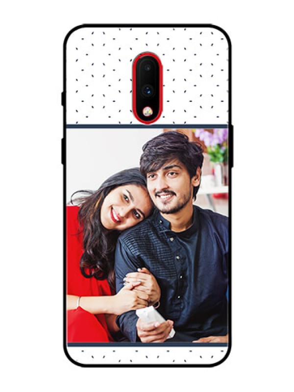 Custom OnePlus 7 Personalized Glass Phone Case  - Premium Dot Design