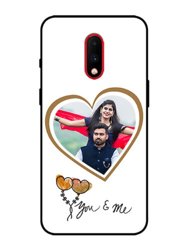 Custom OnePlus 7 Custom Glass Mobile Case  - You & Me Design