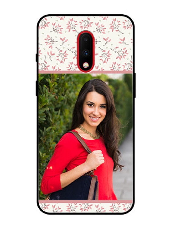 Custom OnePlus 7 Custom Glass Phone Case  - Premium Floral Design