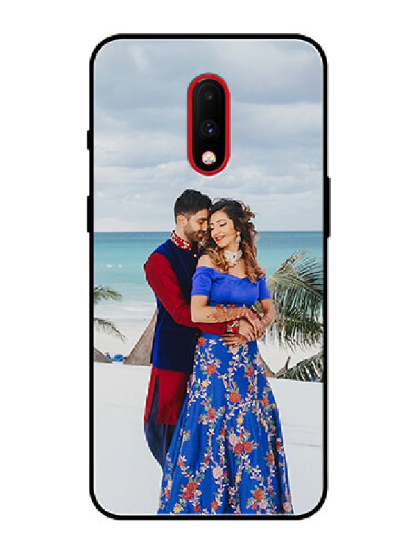 Custom OnePlus 7 Photo Printing on Glass Case  - Upload Full Picture Design