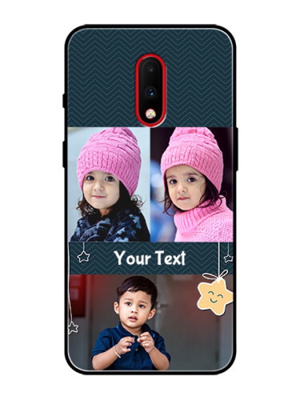 Custom OnePlus 7 Custom Glass Mobile Case  - Hanging Stars Design