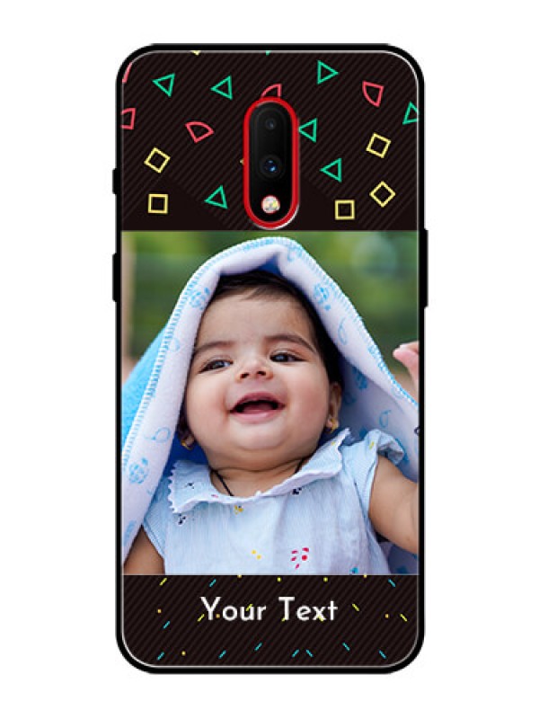 Custom OnePlus 7 Custom Glass Phone Case  - with confetti birthday design