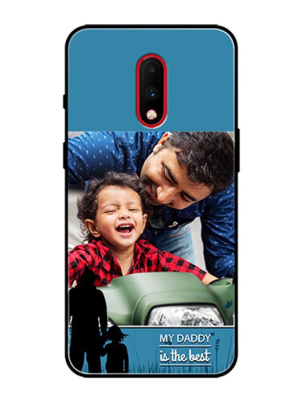 Custom OnePlus 7 Custom Glass Mobile Case  - Best dad design 