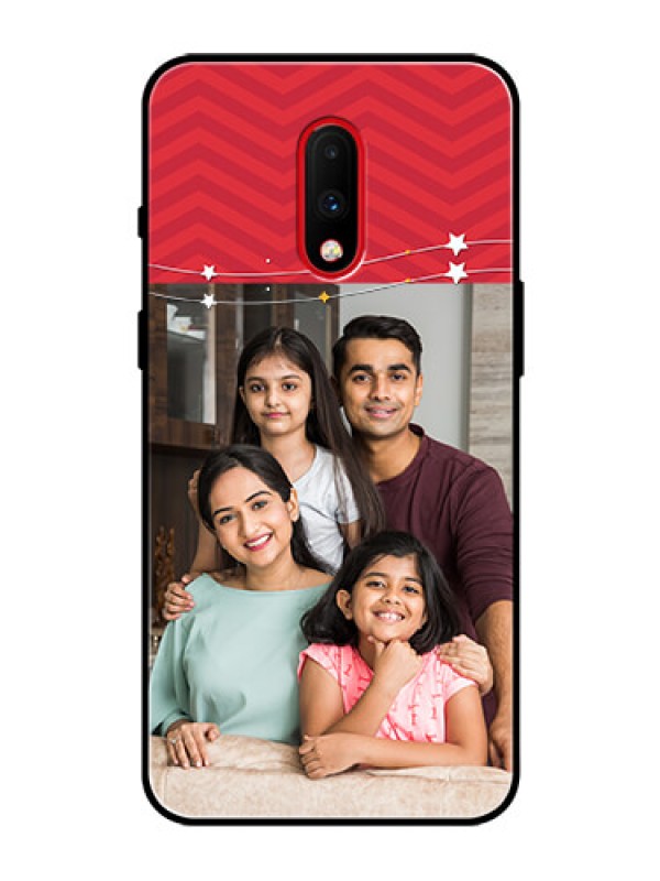 Custom OnePlus 7 Personalized Glass Phone Case  - Happy Family Design