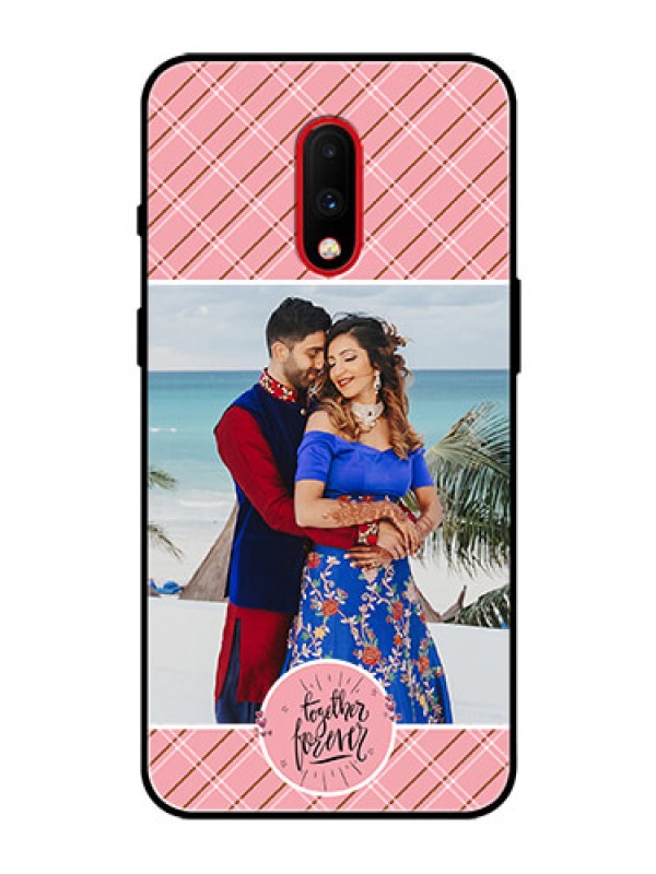 Custom OnePlus 7 Personalized Glass Phone Case  - Together Forever Design