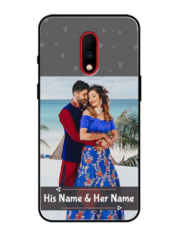 Custom OnePlus 7 Custom Glass Mobile Case  - Buy Love Design with Photo Online