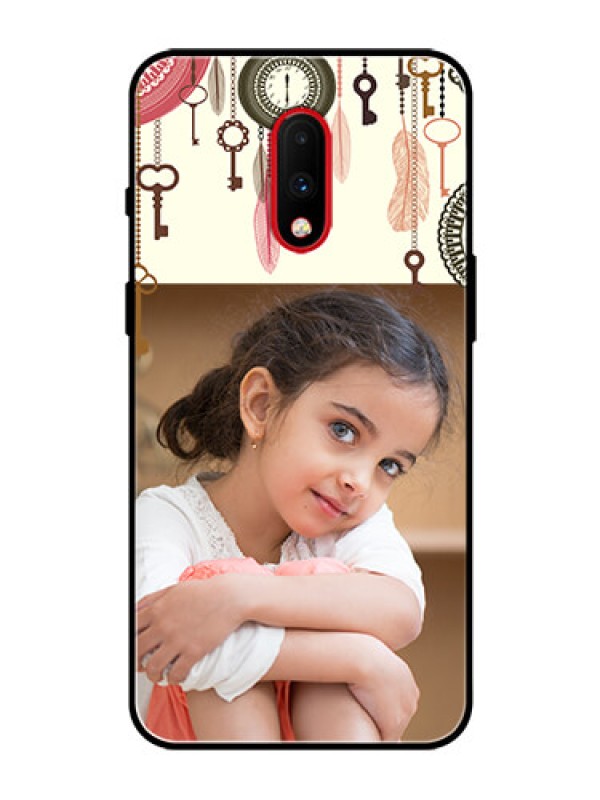 Custom OnePlus 7 Custom Glass Mobile Case  - Boho Style Design
