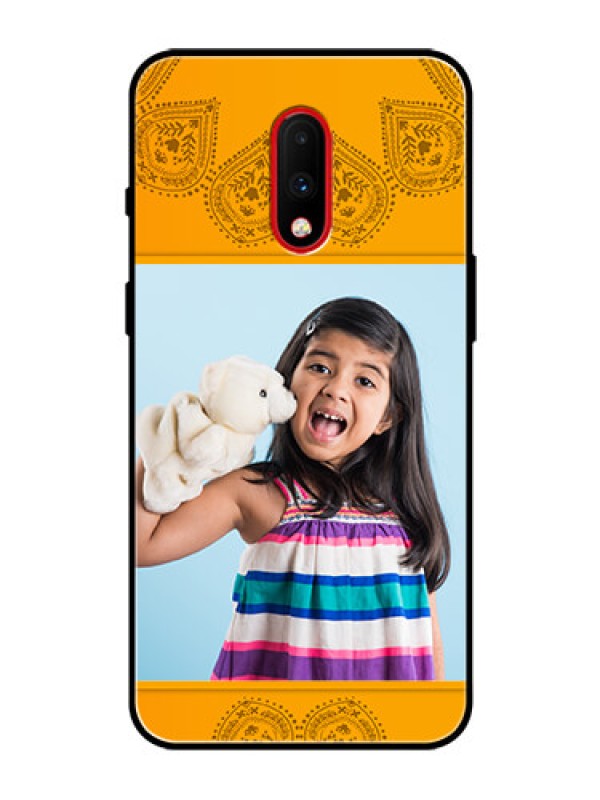 Custom OnePlus 7 Personalized Glass Phone Case  - Photo Wedding Design 