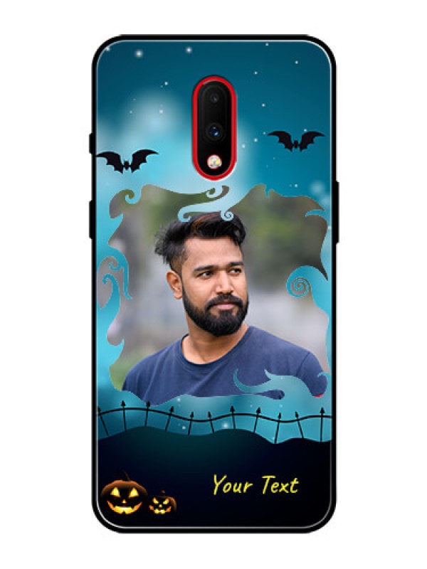 Custom OnePlus 7 Custom Glass Phone Case  - Halloween frame design