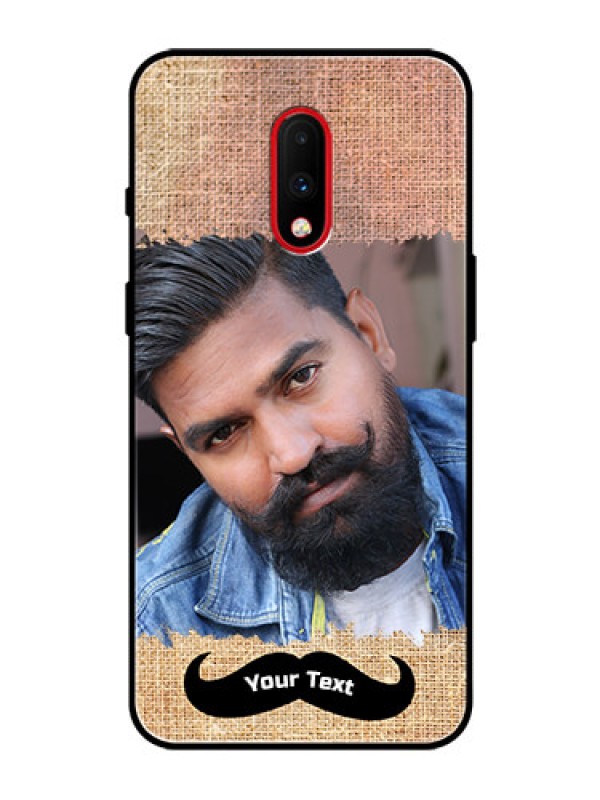Custom OnePlus 7 Personalized Glass Phone Case  - with Texture Design