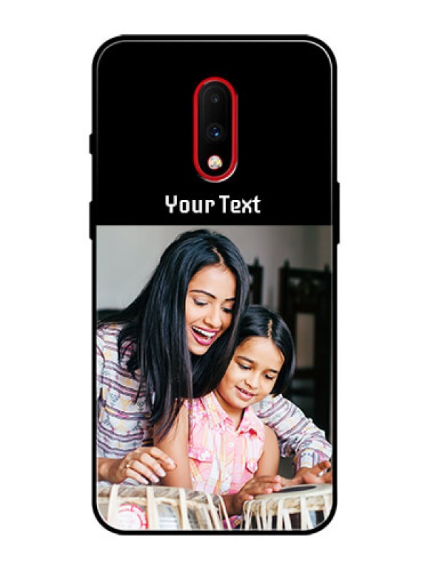 Custom Oneplus 7 Photo with Name on Glass Phone Case
