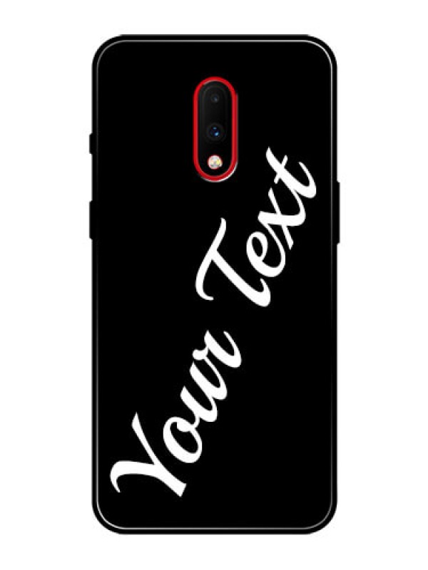 Custom Oneplus 7 Custom Glass Mobile Cover with Your Name