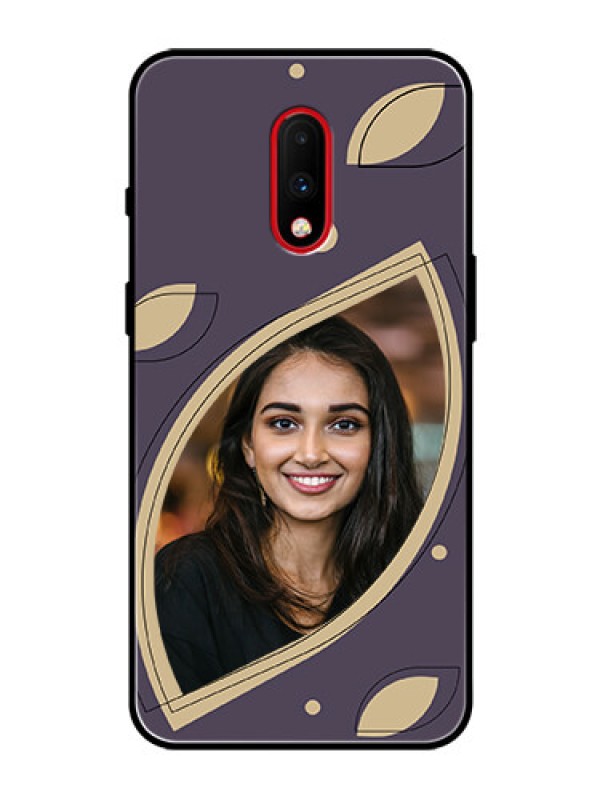 Custom OnePlus 7 Custom Glass Mobile Case - Falling Leaf Design