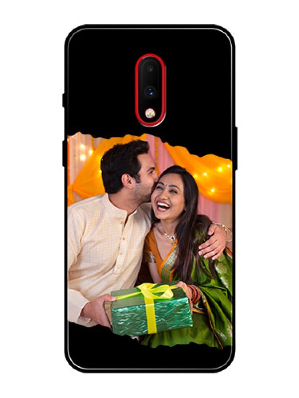 Custom OnePlus 7 Custom Glass Phone Case - Tear-off Design