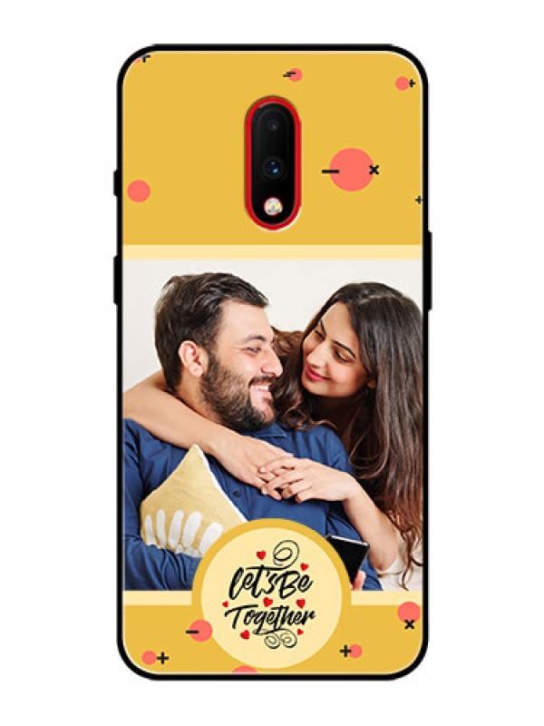 Custom OnePlus 7 Photo Printing on Glass Case - Lets be Together Design