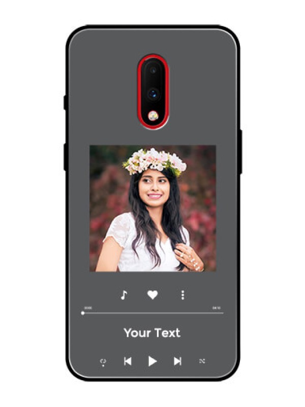 Custom OnePlus 7 Custom Glass Mobile Case - Play The Music Design