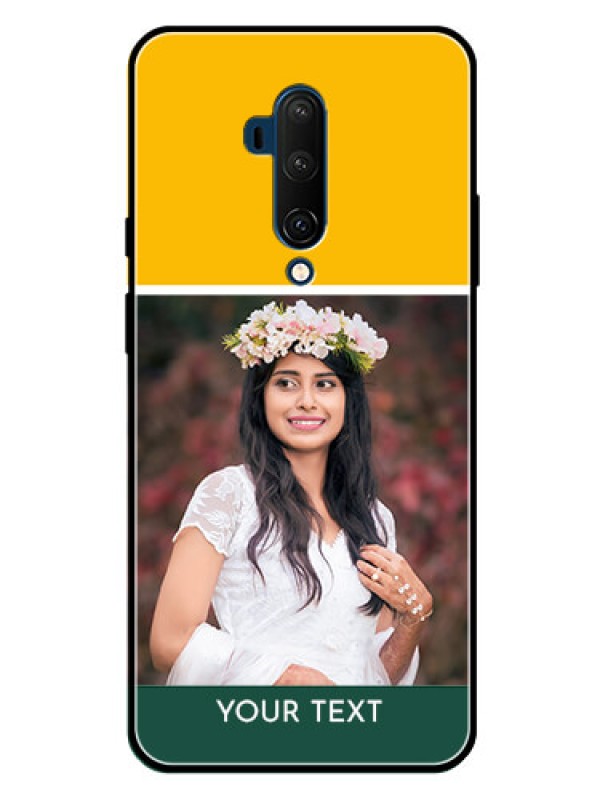 Custom Oneplus 7T Pro Photo Printing on Glass Case  - Love You Design