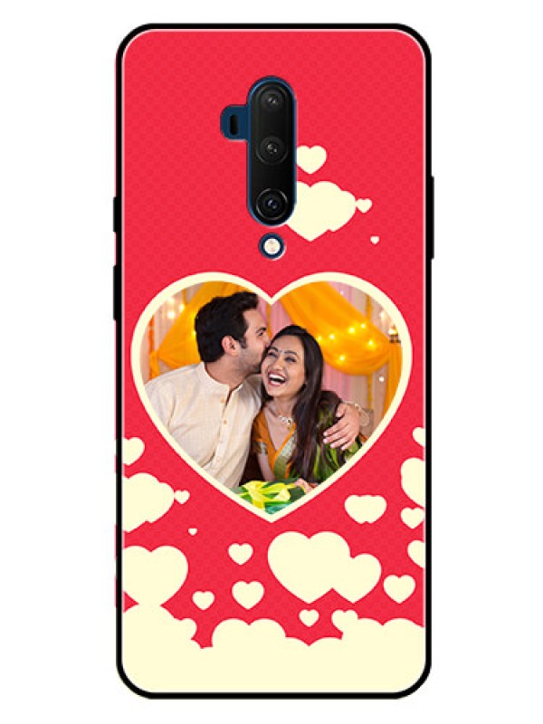 Custom Oneplus 7T Pro Custom Glass Mobile Case  - Love Symbols Phone Cover Design