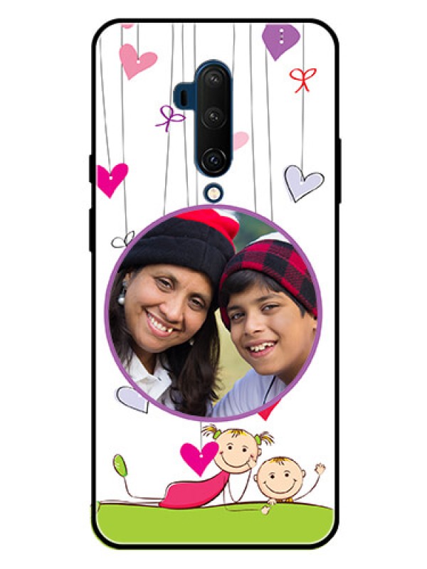 Custom Oneplus 7T Pro Photo Printing on Glass Case  - Cute Kids Phone Case Design