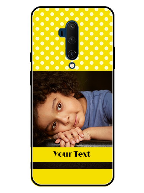 Custom Oneplus 7T Pro Custom Glass Phone Case  - Bright Yellow Case Design