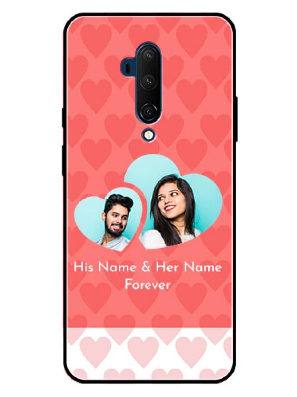 Custom Oneplus 7T Pro Personalized Glass Phone Case  - Couple Pic Upload Design