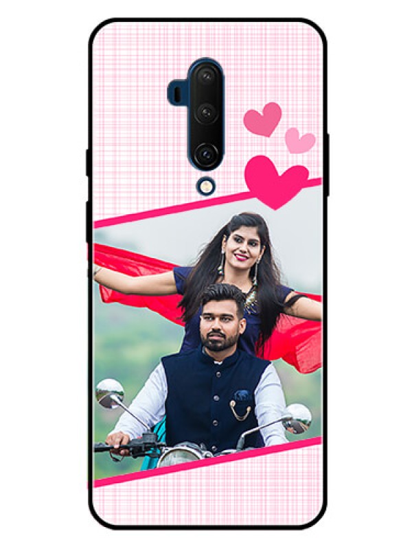 Custom Oneplus 7T Pro Custom Glass Phone Case  - Love Shape Heart Design