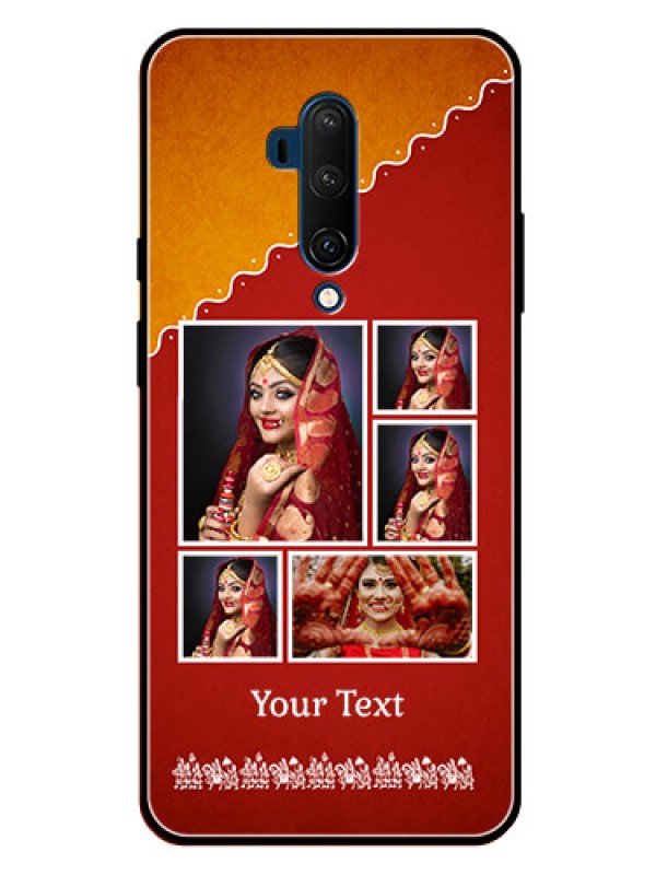 Custom Oneplus 7T Pro Personalized Glass Phone Case  - Wedding Pic Upload Design